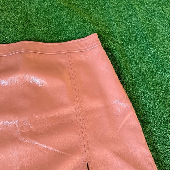 Shinstar Women’s Mini Bodycon Side Slit Rose Vegan Leather Lining Skirt  Size L - Picture 6 of 16